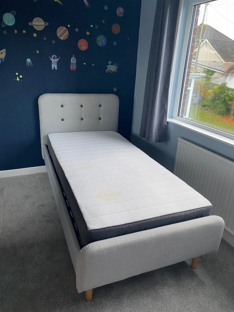Grey Single Bed