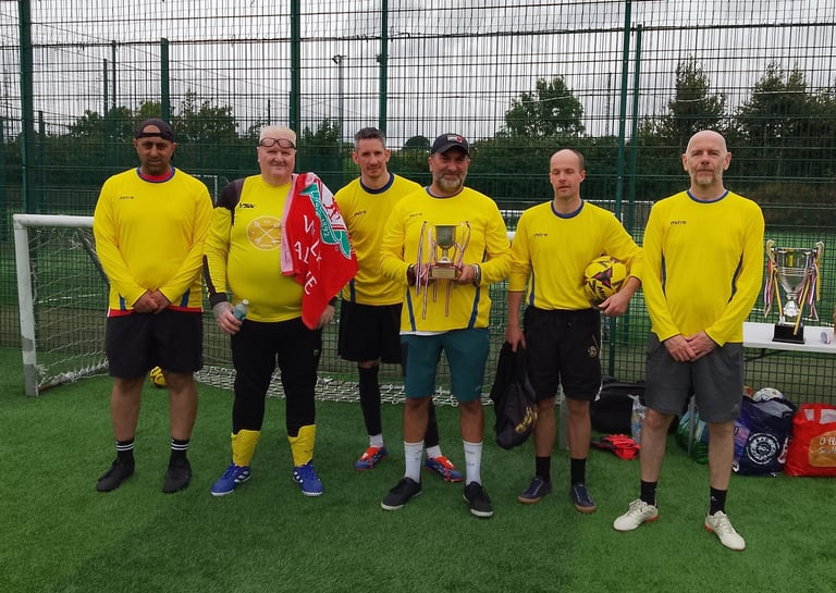 Recreational Seniors 5 a Side Football.