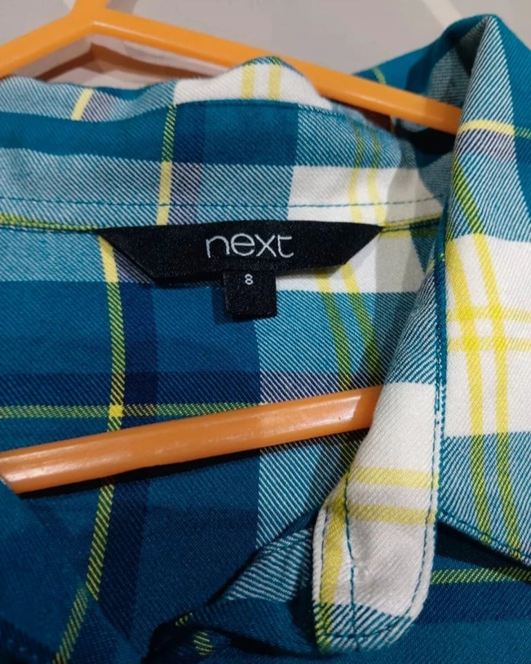 2x Next Long Sleeved Checked/Tartan Shirts