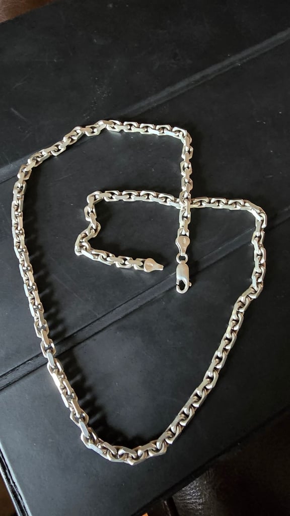 image for Men's Solid 925 Sterling Silver Curb Chain Necklace ( 46 grams in weight )