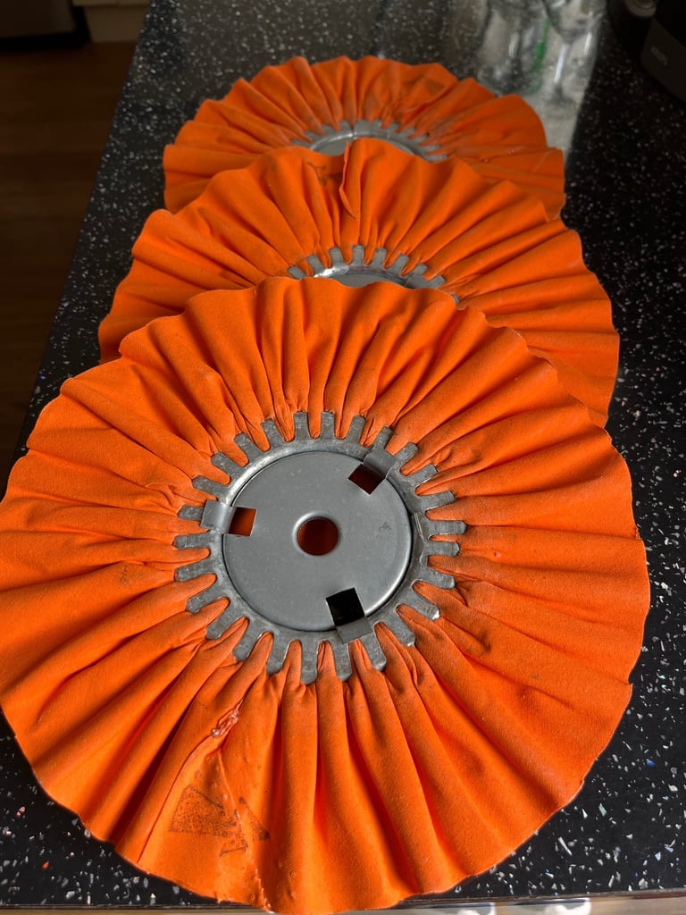 Hedume 3 pack 10” Orange airway buffing wheel