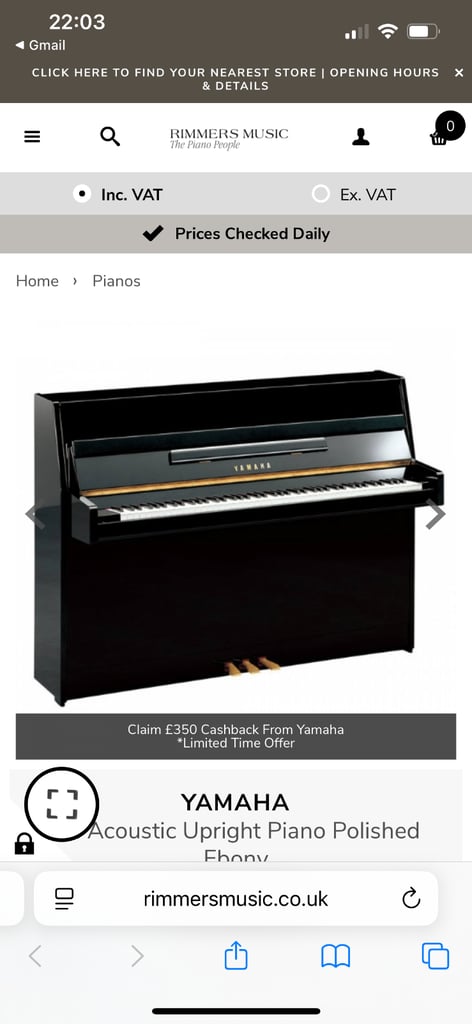 YAMAHA B1 Acoustic Upright Piano 