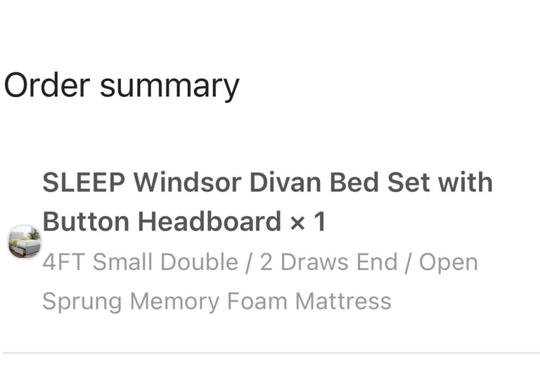 SLEEP Windsor Divan Bed Set with headboard 