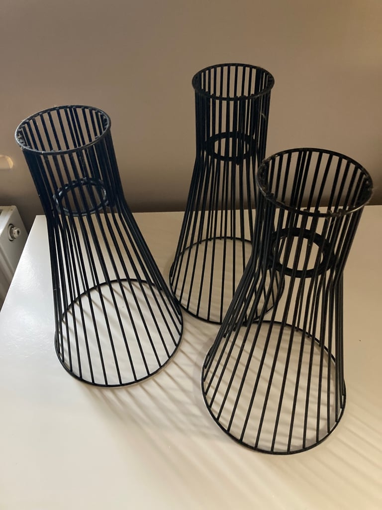 image for 3 black lamp shaded