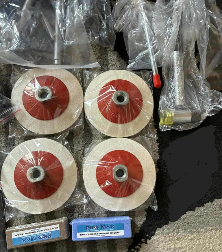 Dent pulling Car Bodywork kit + Polisher + Angle Grinding polishing Wheels. ALL NEW was £130+