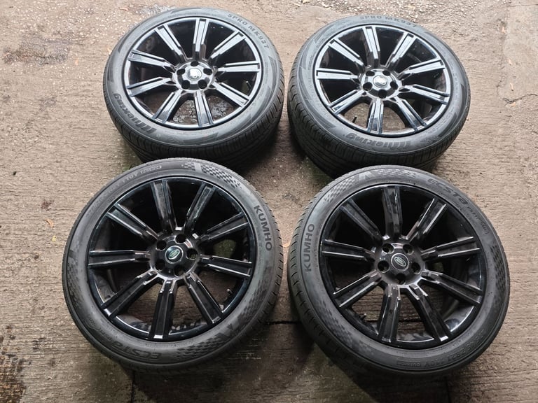 GENUINE 21" LAND ROVER ALLOY WHEELS 5X120 VW T5 T6 TRANSPORTER BMW VIVARO SPORT VOGUE L494