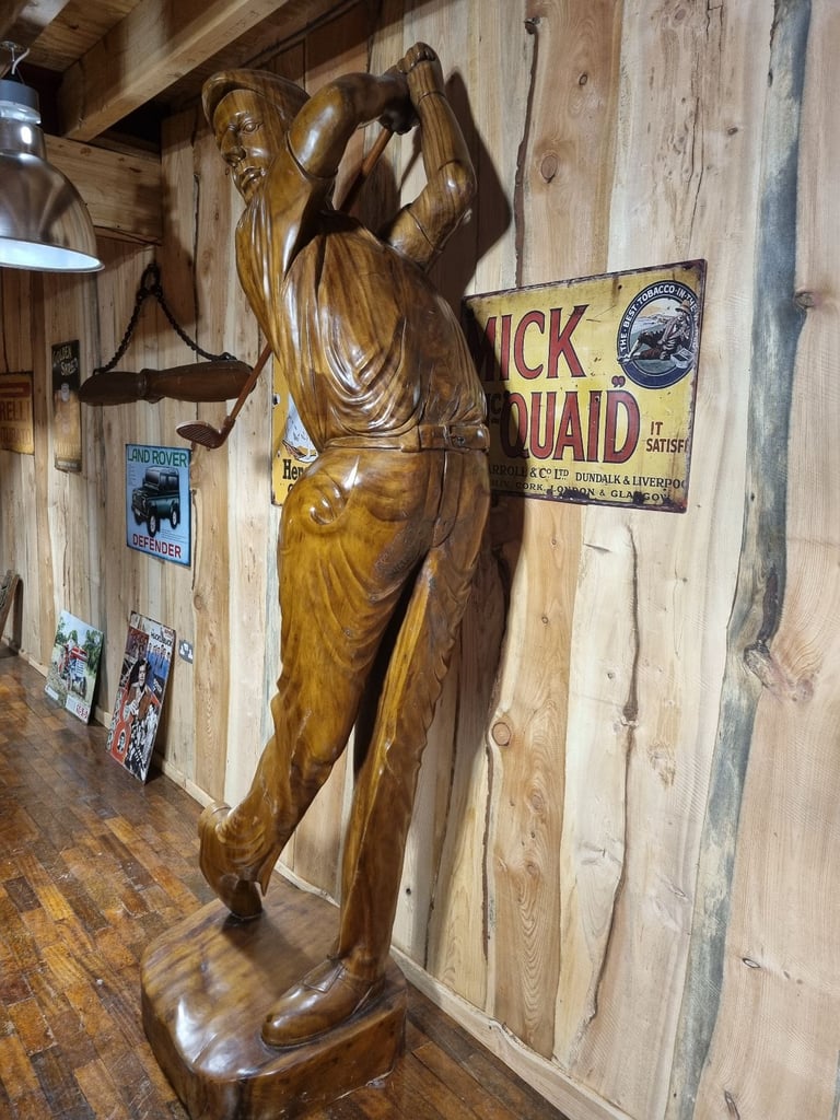 Larger Than Life Teak Golfer  (8'3")