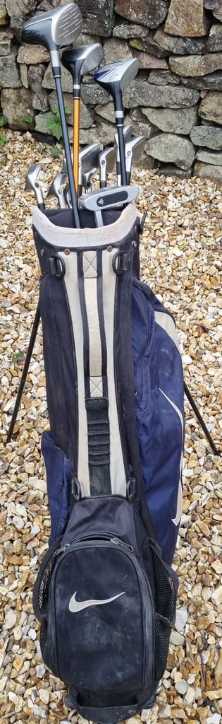 Taylor Made, Nike, Benross, Ben Sayers, Royal 3-SW, Dunlop putter, NIKE stand-bag & EXTRA's