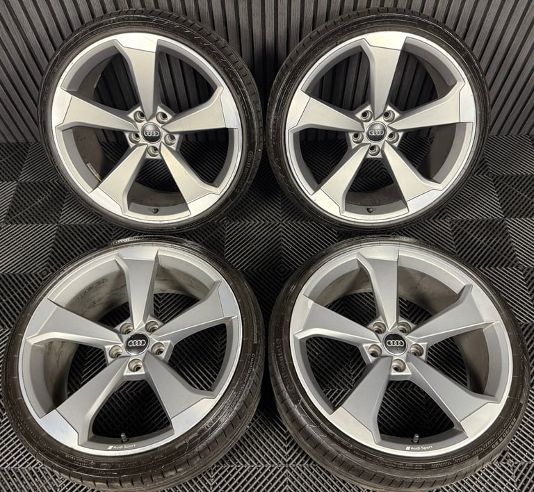 image for 20'' GENUINE AUDI A5 S LINE S5 ROTOR BLACK EDITION ALLOY WHEELS ALLOYS TYRES