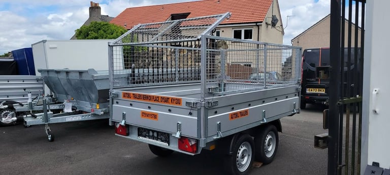 BRAND NEW 8,2ft x 5ft TWIN AXLE DROPSIDE NIEWIADOW TRAILER WITH 60CM MESH 750KG