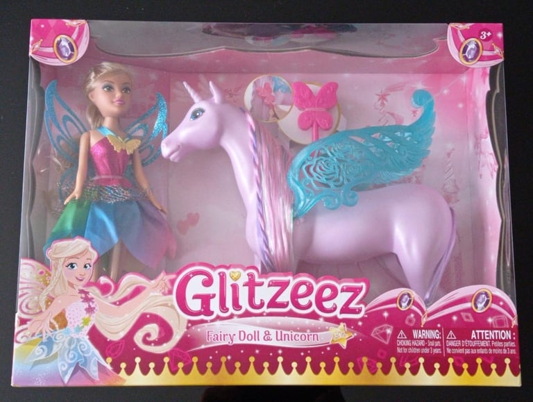 Glitzeez Fairy Doll and Unicorn Set