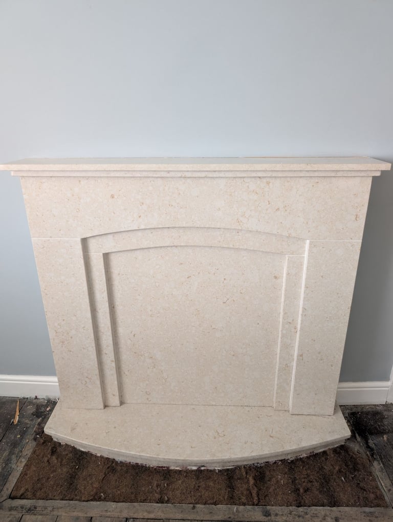 image for Cream marble fireplace 