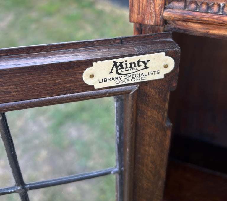 Oak minty antique bookcase drawer cabinet chest of draws desk vintage haberdashery library