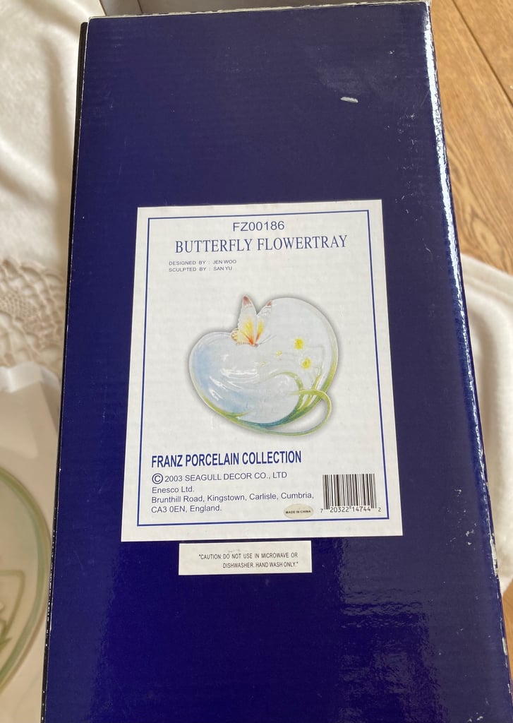 Franz Porcelain Butterfly Tray