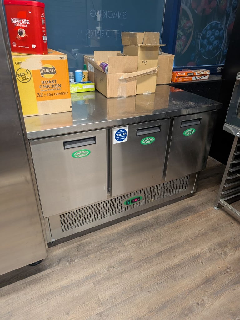 image for Commercial 3 Door Refrigerated Fridge Counter