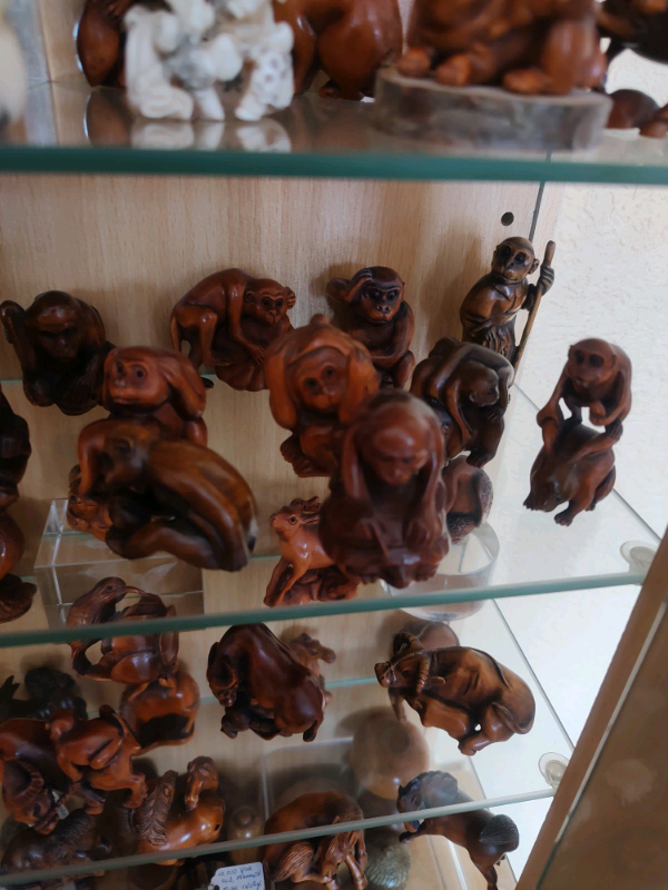 Small solid wood carvings, netsuke collectables in Gorleston, Norfolk
