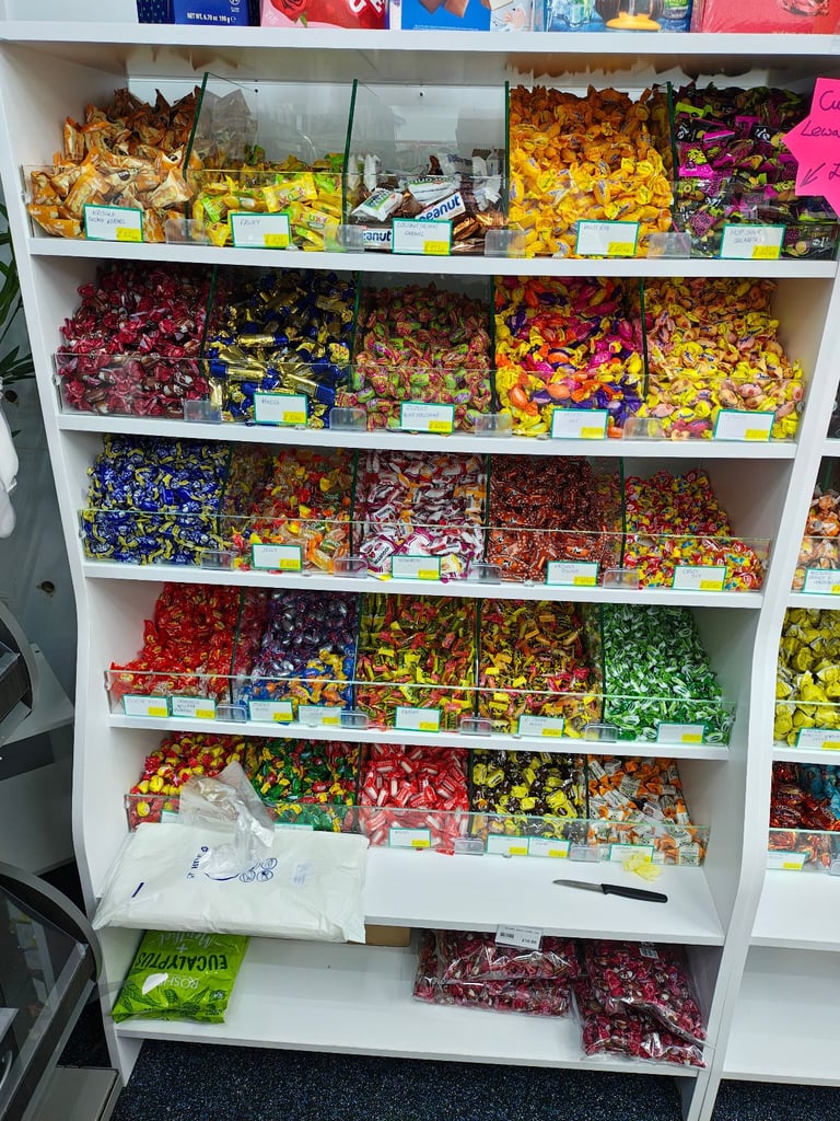 Pick N Mix Sweet shop Dispenser Display cabinet