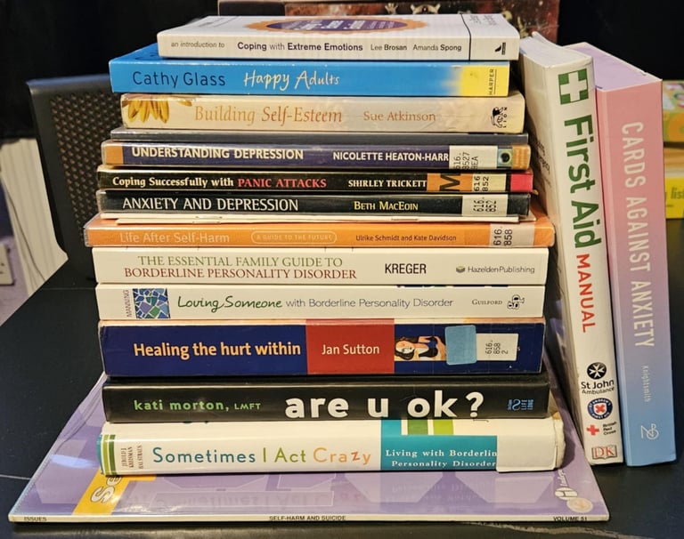 image for Mental Health & Self-Help Book Bundle (16 items total). collection