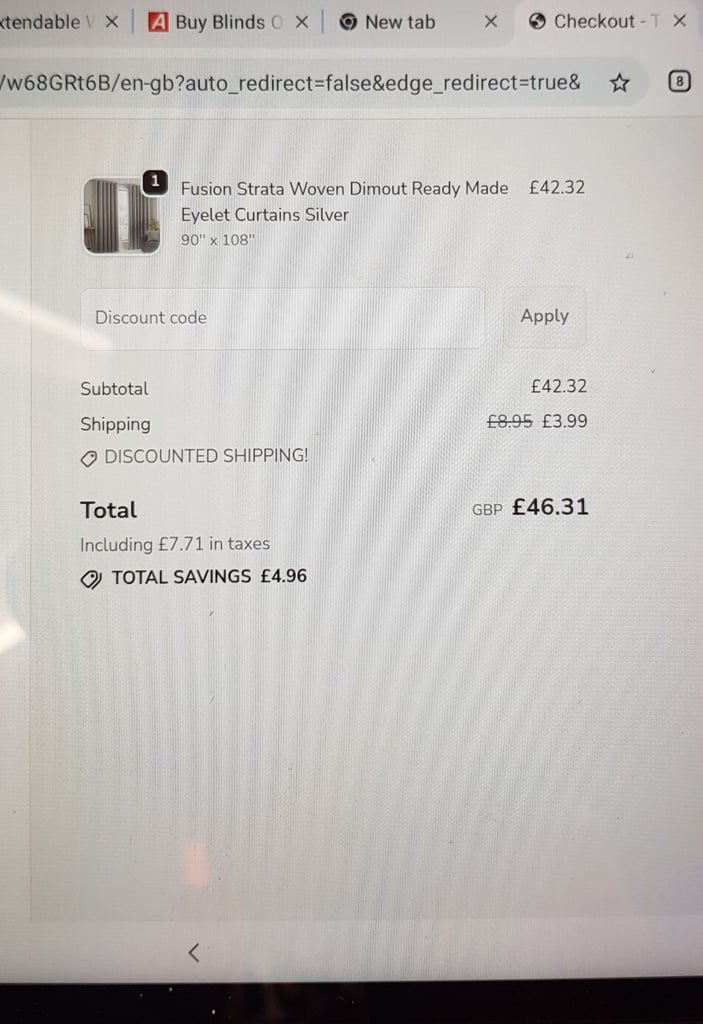 NEW Eyelet Curtains 90 x 108inches 