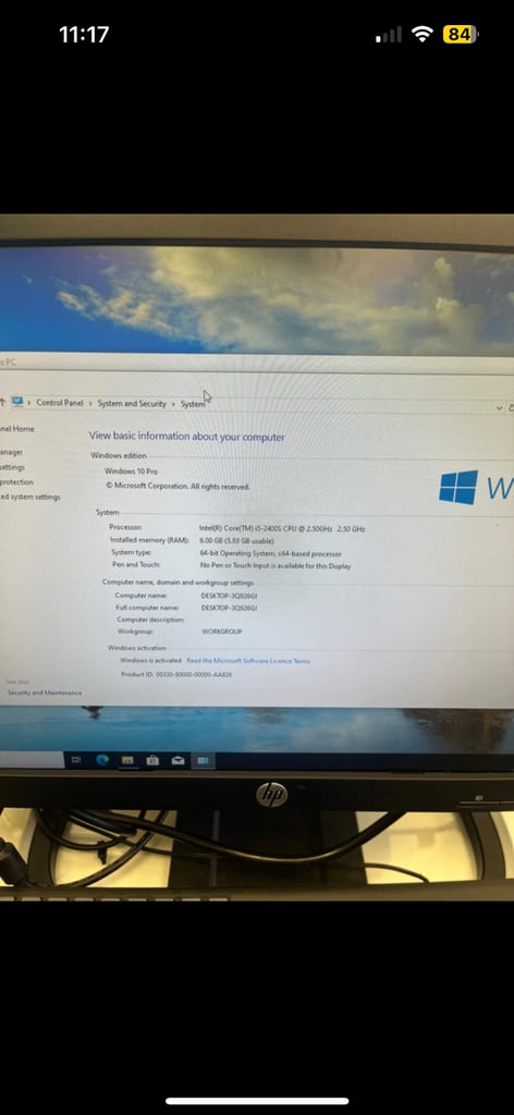 Hp Compaq  300gb hdd I5-2400s 6gb ram  Full setup comes with monitor , tower, mouse and keyboard 