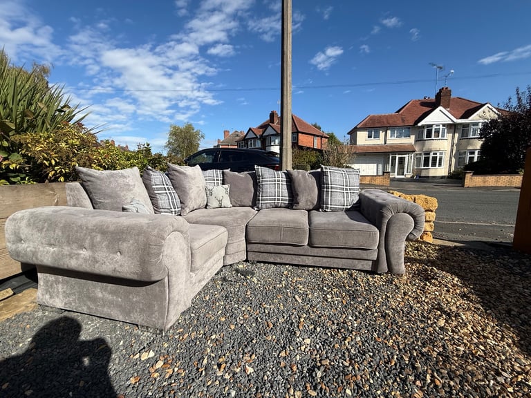 Grey Verona Corner Sofa 