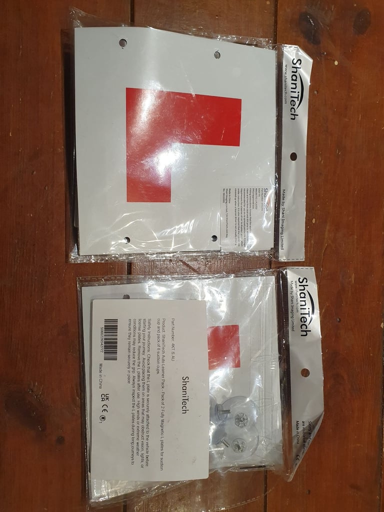 L PLATES 2 packs of 2 NEW