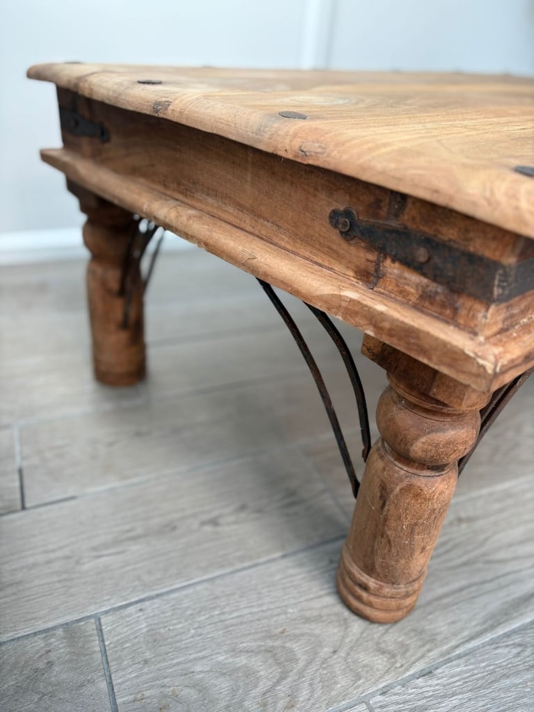 Two Indian Mahogany Solid Wood Coffee Tables 