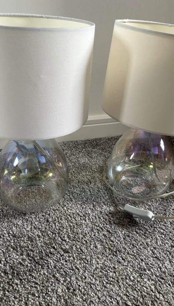 image for Dunelm set - iridescent lamps