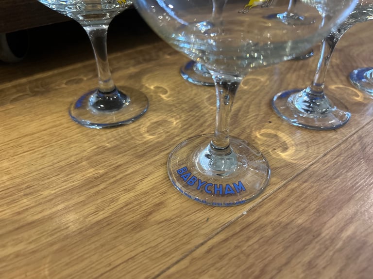 Vintage babycham glass full set 