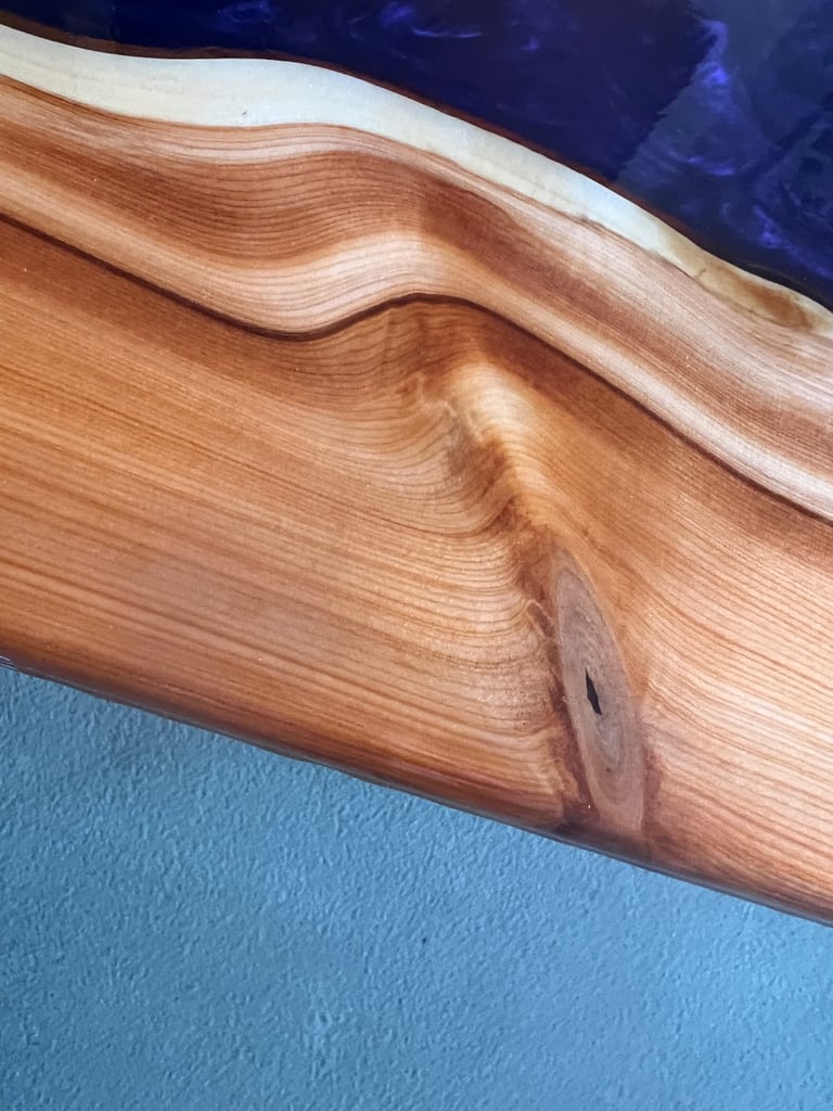 Bespoke coffee table with epoxy resin
