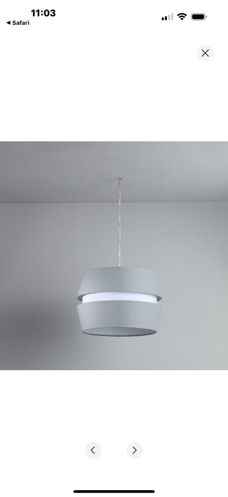 Colours Cassio light grey two tier cylinder light shades 