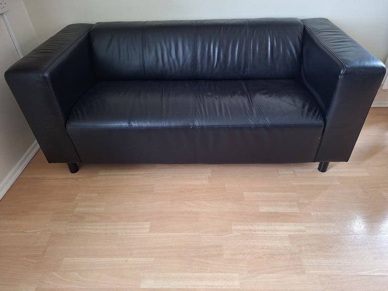 image for Two seater black sofa