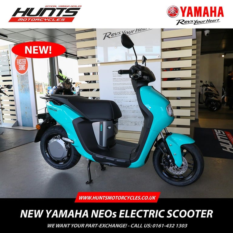 image for IN STOCK NOW! - NEW Yamaha NEO's Electric Scooter. (Aqua) £3,100 On The Road