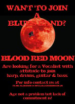 BLUES/BLUES ROCK VOCALIST REQUIRED