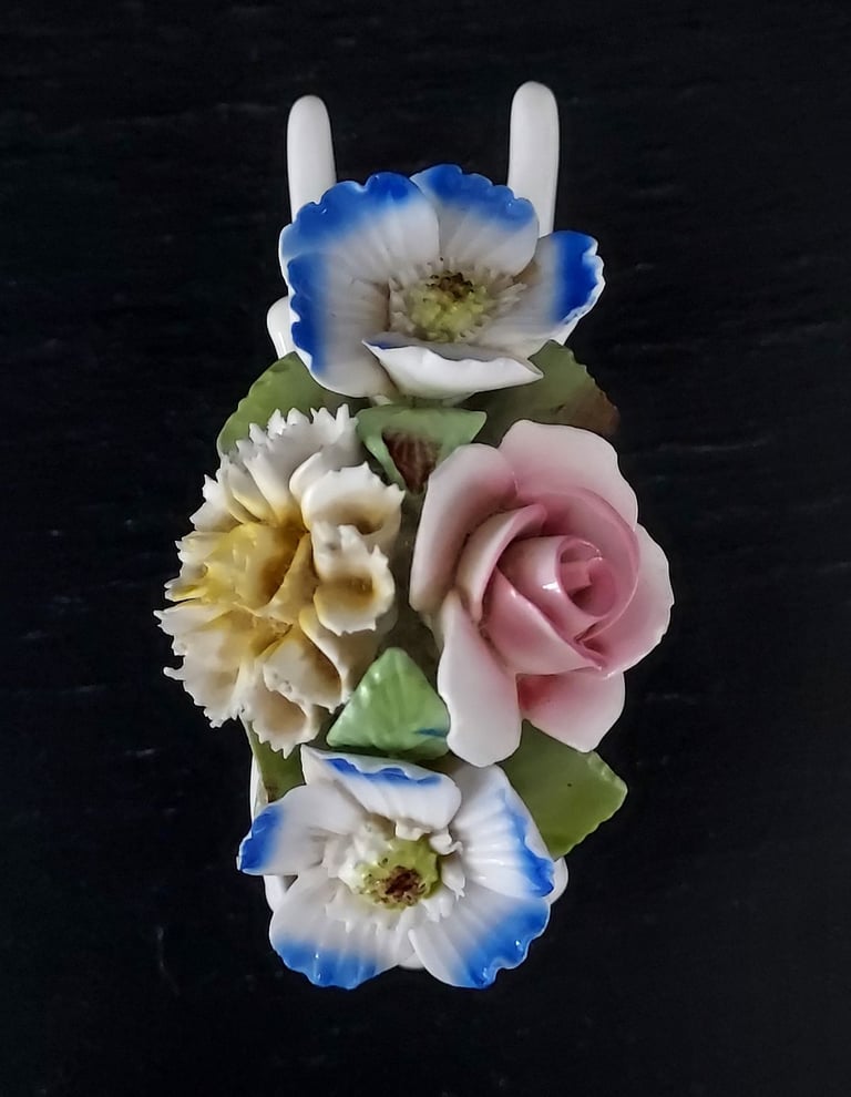 Vintage Royale Stratford Fine Bone China Floral Bouquet in Wheelbarrow