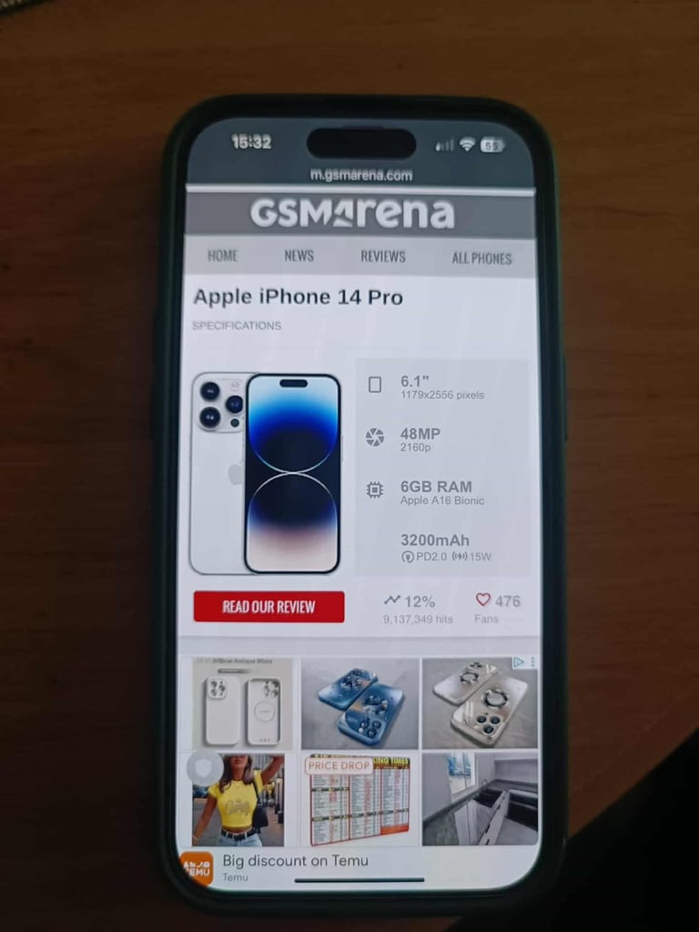 IPHONE 14 PRO 128GB  B HEALTH 86% 
