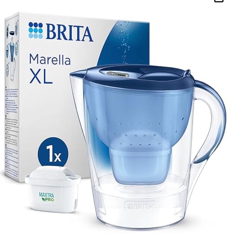 image for BRITA Marella XL Water Filter Jug Blue  + Cartridges