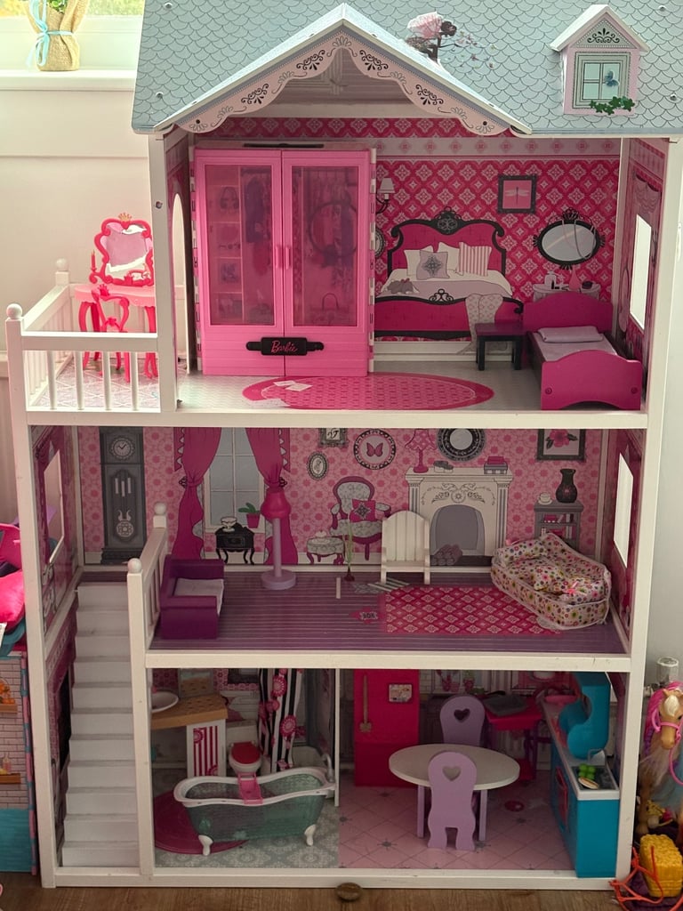 Barbie dolls house with furniture 