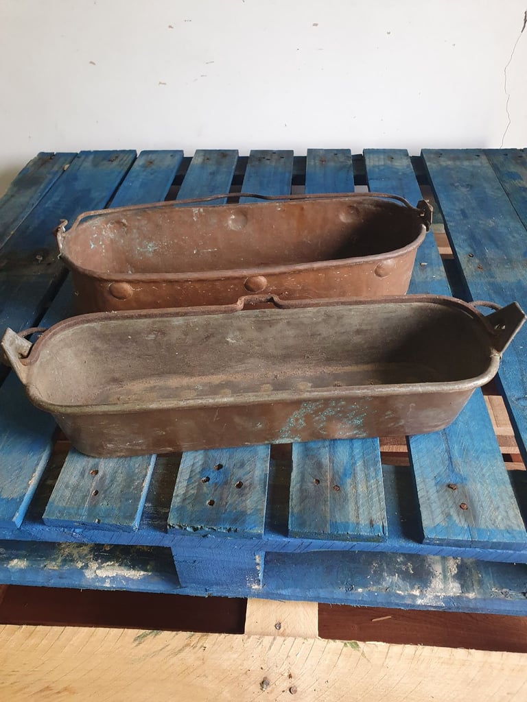 image for Antique copper fish kettle's French 