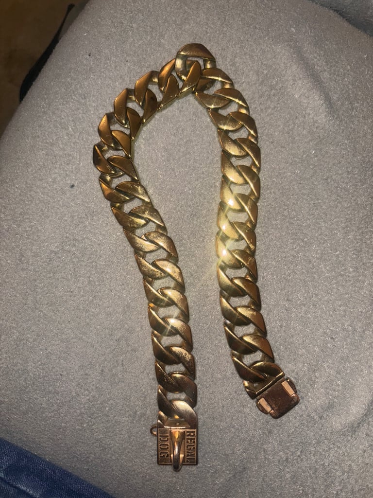 Dog collar Gold Chain 