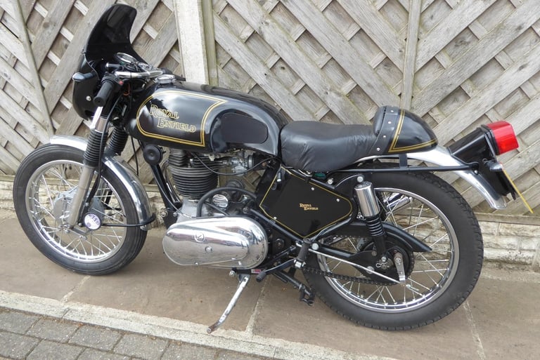 ROYAL ENFIELD CAFE RACER 350 J REG REAR SETS SINGLE SEAT 1 YEARS MOT