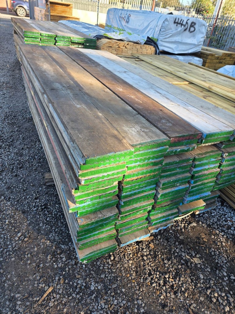 2.4M RECLAIMED SCAFFOLDING BOARDS TIMBER