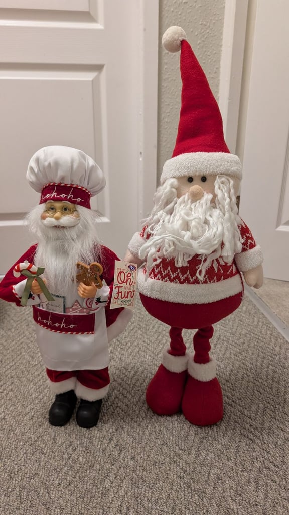 image for 2 x standing Santa  New 