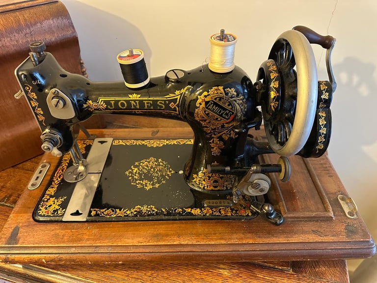 image for Jones CS Antique sewing machine Manchester with case