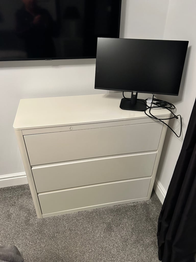 image for White Gloss Chest 3 drawers