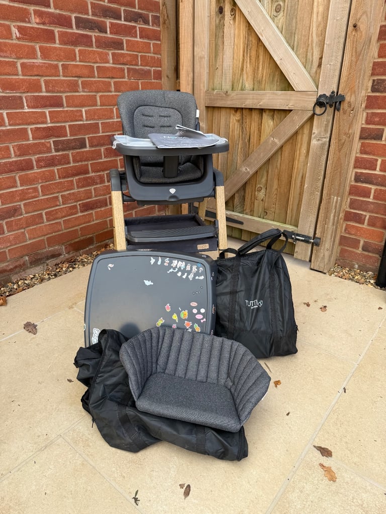 Tutti Bambini Nova Birth to 12 Years Complete Highchair Package - Grey/Oak