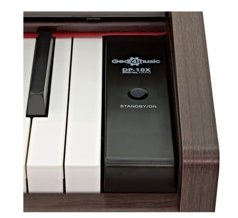 DP-10X Digital Piano by Gear4music + Piano Stool Pack, Dark RW
