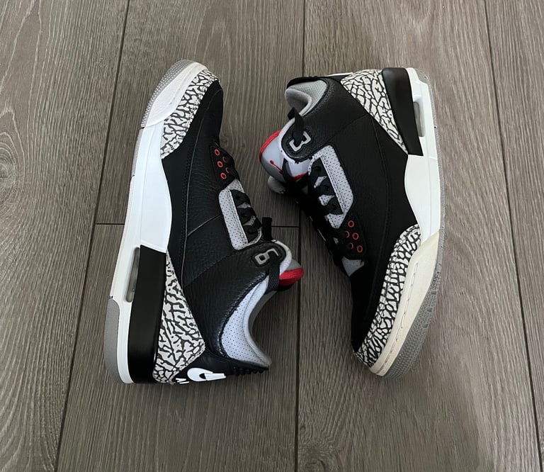 Nike Air Jordan Black Cement 3 Trainers Sneakers (Asics LV Rick Owens Represent Cole Buxton)