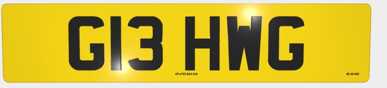 Number Plate. 