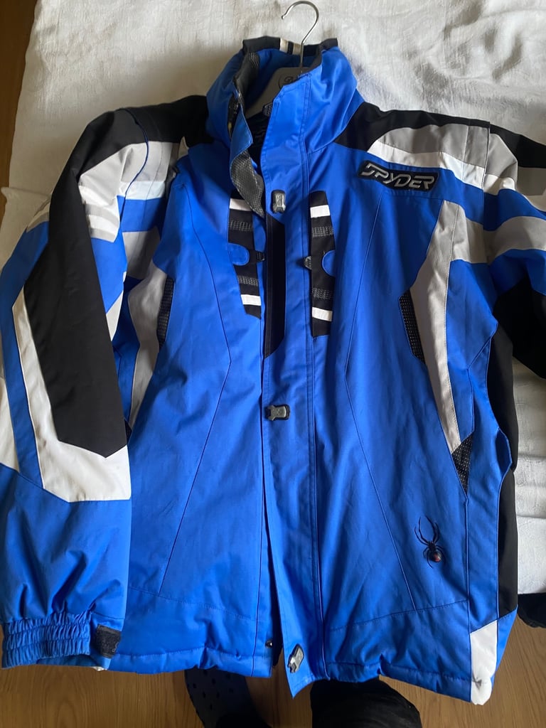 Blue spyder ski jacket. 